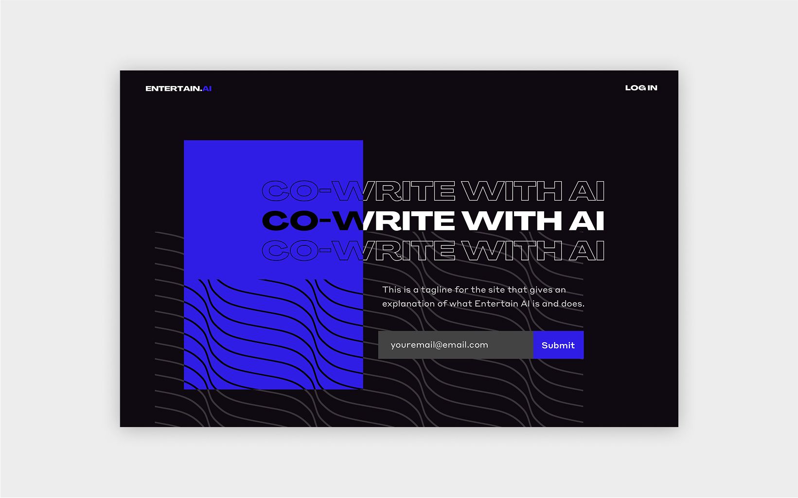 Photo of Website design for AI script co-writing social media platform