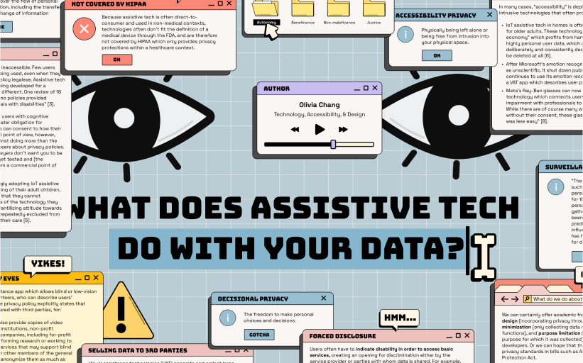 Photo of Layout and icon illustrations for tech policy poster