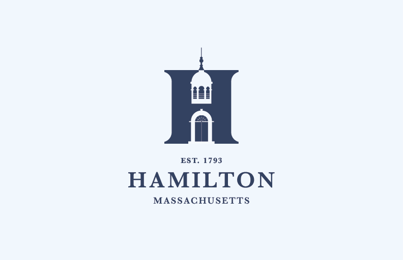 Photo of Designed logo and signage to accompany the remodeling of the Hamilton town hall.